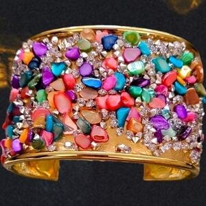 Mixed Gemstone Cuff Bracelet NEW!